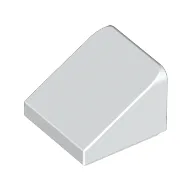 Brick Sloped 30° 1 x 1 x 2/3 (Cheese Slope), White