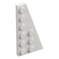 Wedge Plate 6 x 3 Right, White