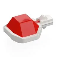 Projectile, Koopa Troopa Shell with Lever with Red Top Pattern, White