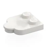Plate Special 2 x 3 with Cloud Edge, White