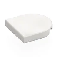 Tile Round 2 x 2 Half Circle, White