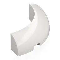 Brick Round Corner 4 x 4 x 1, White