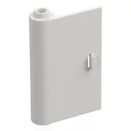 Door 1 x 3 x 4 Left - Open Between Top and Bottom Hinge, White