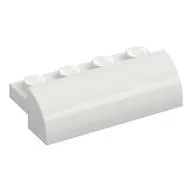 Brick Curved 2 x 4 x 1, White