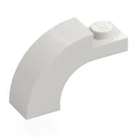 Brick Arch 1 x 3 x 1 2/3 Curved Top, White