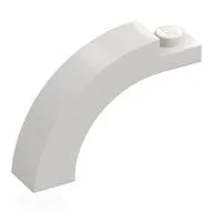 Brick Arch 1 x 4 x 2 1/3 Curved Top, White