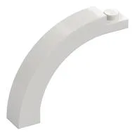 Brick Arch 1 x 5 x 3 1/3 Curved Top, White