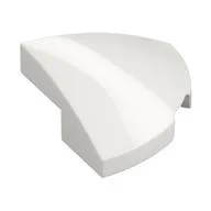 Brick Round Corner, Curved 2 x 2 x 2/3 Quarter Circle With 1 x 1 Bottom Cutout, White
