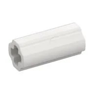 Technic Axle Connector Smooth [with x Hole + Orientation], White