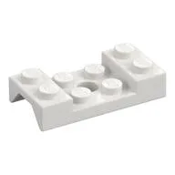 Wheel Arch, Mudguard 2 x 4 Studded with Hole, White