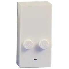Braille Brick 2 x 4 with 2 Studs ⠤ and '-' Print, White