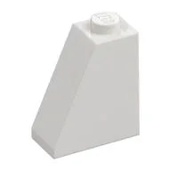 Brick Sloped 65° 2 x 1 x 2, White