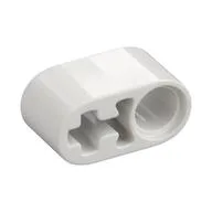 Technic Beam 1 x 2 Thick with Pin Hole and Axle Hole, White