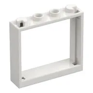 Window 1 x 4 x 3 without Shutter Tabs, White