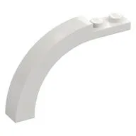 Brick Arch 1 x 6 x 3 1/3 Curved Top, White