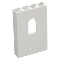 Panel 1 x 4 x 5 with Arched Window, White