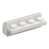 Brick Curved 2 x 4 x 1 1/3, White