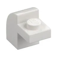 Brick Curved 1 x 2 x 1 1/3 with Curved Top, White