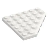 Wedge Plate 6 x 6 Cut Corner, White
