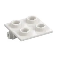 Hinge Brick 2 x 2 Top Plate Thin, White