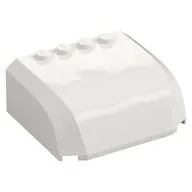 Windscreen 5 x 6 x 2 Triple Curved Top Canopy with 4 Studs, White