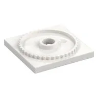 Turntable 4 x 4 Square Base, Locking, White