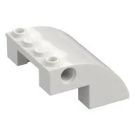 Brick Curved 4 x 4 x 2 with Holes, White