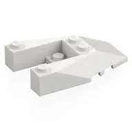 Brick Wedged, Sloped 6 x 4 Cutout, Stud Notches, White