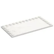 Plate Special 6 x 12, Studs on 3 Edges, White