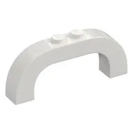 Brick Arch 1 x 6 x 2 Curved Top, White