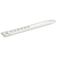 Plate Special 2 x 16 with Angled Side Extensions and Hole (Rotor Blade), White