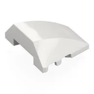 Brick Wedged, Curved 4 x 3 No Studs [Plain], White