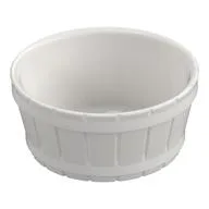 Barrel Half Large with Axle Hole, White