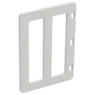 Duplo Door with Two Long Window Panes, White