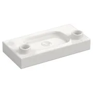 Duplo Tile 2 x 4, Sink, White