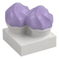 Duplo Food, Two Cakes on Plate Lavender, White