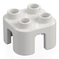 Duplo Chair with no Back / Stool, White