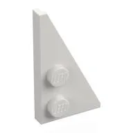 Wedge Plate 2 x 4 27° Right, White