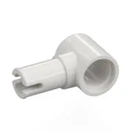 Technic Pin Connector Hub with 1 Pin with Friction Ridges Lengthwise [Centered Friction Ridge], White