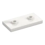Plate Special 2 x 4 with Groove and Two Center Studs (Jumper), White