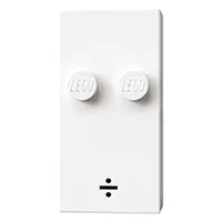 Braille Brick 2 x 4 with 2 Studs ⠒ and '÷' Print, White