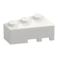 Brick Wedged, Angled 3 x 2 Left, White