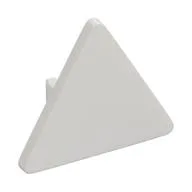 Road Sign Clip-on 2.2 x 2.667 Triangular with Open O Clip, White