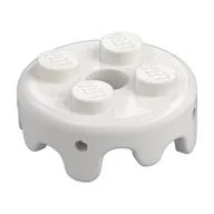 Plate Special Round 2 x 2 with Melting Drops/Icing on Sides, White