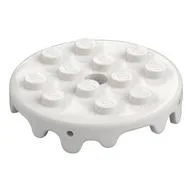 Plate Special Round 4 x 4 with Melting Drops/Icing on Sides, White