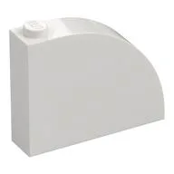 Brick Curved 1 x 4 x 2 2/3, White