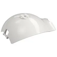 Panel Curved Tapered with Bars at Each End, White