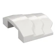 Brick Curved 4 x 3 with 3 Layers, 1 x 3 Cutout on Underside, White
