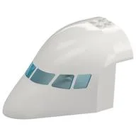 Aircraft Fuselage Curved Forward 8 x 12 x 6 Top, White