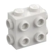 Brick Special 1 x 2 x 1 2/3 with 8 Studs on 3 Sides, White